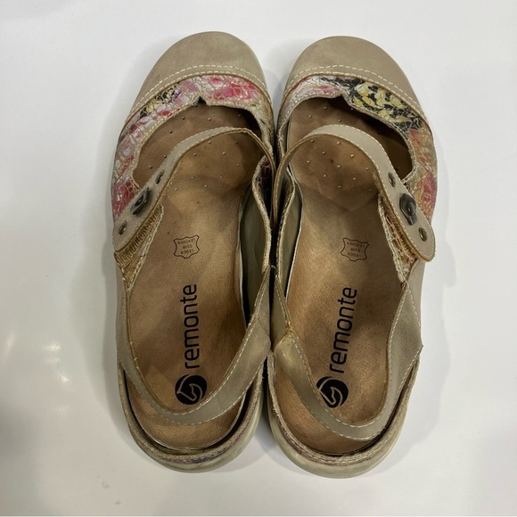 Remonte metallic colorful mary Jane Shoes flats boho casual women’s size 39 8.5 - Picture 5 of 8